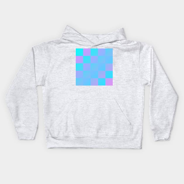 Vaporwave Aesthetic Checker Kids Hoodie by melisssne